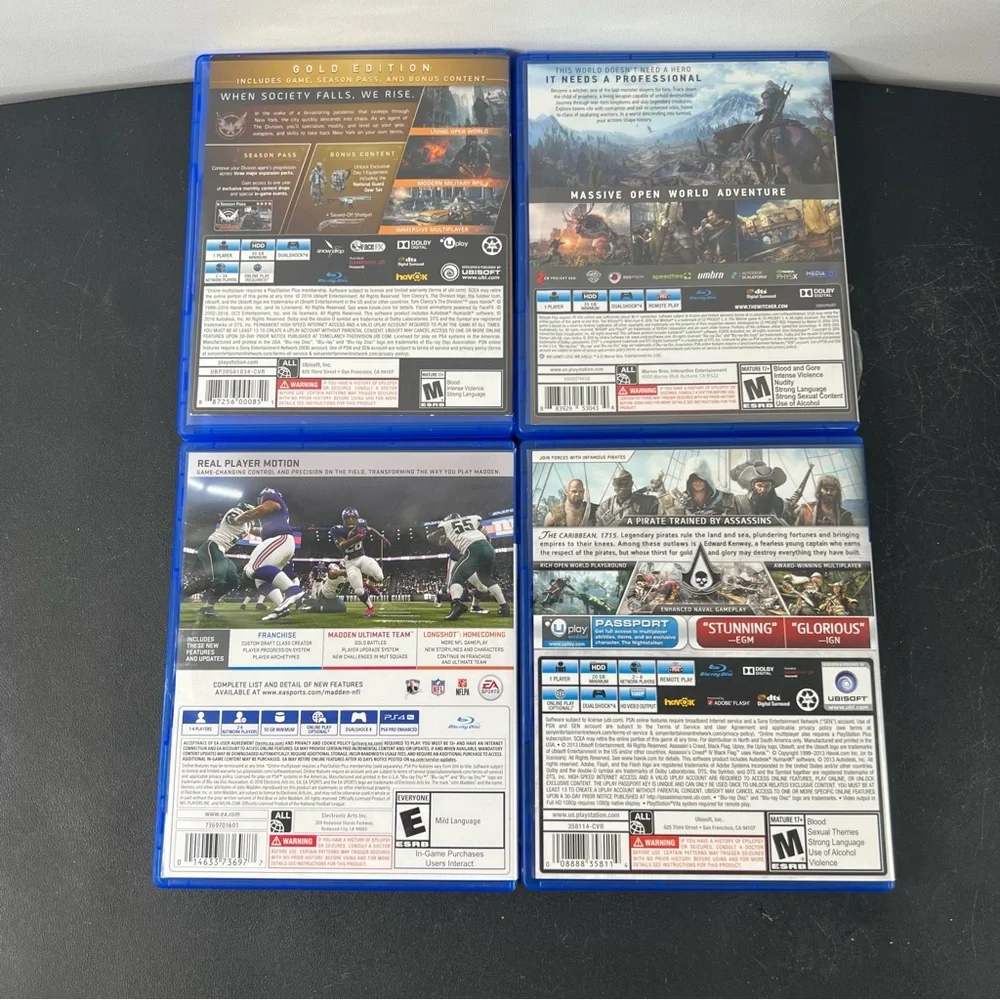 PlayStation 4 PS4 Bundle Lot of 14 Games (Metal Gear Solid Last Of Us Witcher)
